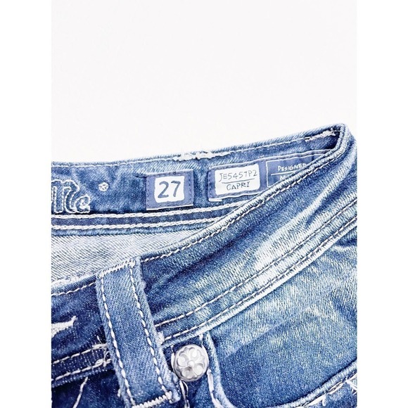 Miss Me Capri Cropped Dark Wash Denim SZ27 JE547P2 - Picture 6 of 8